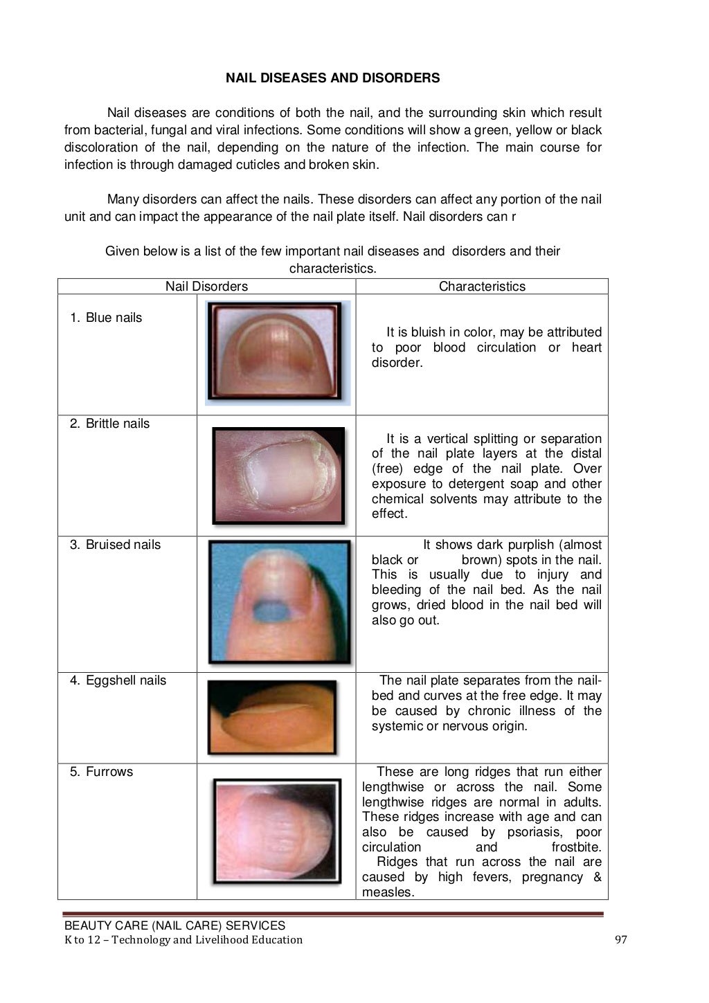 K to 12 nail care learning module