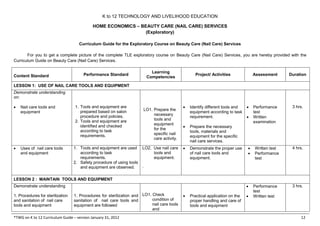 K to 12 nail care teacher's guide | PDF