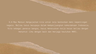 Biografi K.H Mas Mansyur