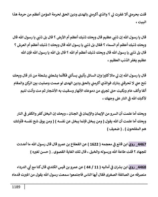 الكامل في أحاديث ذِكر الله وما ورد في فضله والأمر به والإكثار منه وأحاديث الأدعية والأذكار وما ورد في ألفاظها وفضائلها وأورادها / 6000 حديث