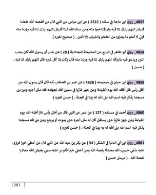 الكامل في أحاديث ذِكر الله وما ورد في فضله والأمر به والإكثار منه وأحاديث الأدعية والأذكار وما ورد في ألفاظها وفضائلها وأورادها / 6000 حديث