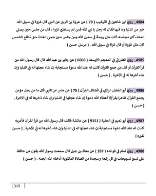 الكامل في أحاديث ذِكر الله وما ورد في فضله والأمر به والإكثار منه وأحاديث الأدعية والأذكار وما ورد في ألفاظها وفضائلها وأورادها / 6000 حديث