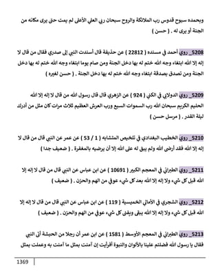 الكامل في أحاديث ذِكر الله وما ورد في فضله والأمر به والإكثار منه وأحاديث الأدعية والأذكار وما ورد في ألفاظها وفضائلها وأورادها / 6000 حديث