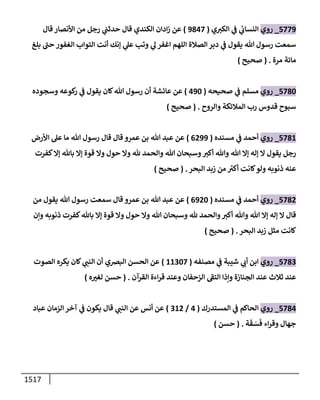 الكامل في أحاديث ذِكر الله وما ورد في فضله والأمر به والإكثار منه وأحاديث الأدعية والأذكار وما ورد في ألفاظها وفضائلها وأورادها / 6000 حديث