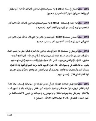الكامل في أحاديث ذِكر الله وما ورد في فضله والأمر به والإكثار منه وأحاديث الأدعية والأذكار وما ورد في ألفاظها وفضائلها وأورادها / 6000 حديث
