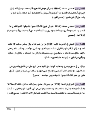 الكامل في أحاديث ذِكر الله وما ورد في فضله والأمر به والإكثار منه وأحاديث الأدعية والأذكار وما ورد في ألفاظها وفضائلها وأورادها / 6000 حديث