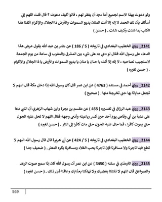 الكامل في أحاديث ذِكر الله وما ورد في فضله والأمر به والإكثار منه وأحاديث الأدعية والأذكار وما ورد في ألفاظها وفضائلها وأورادها / 6000 حديث