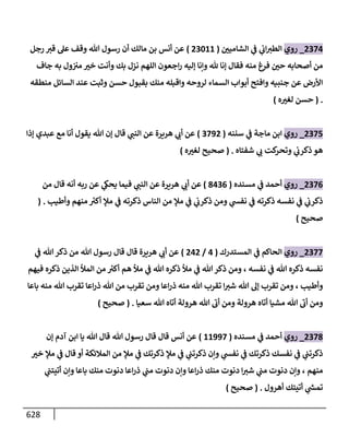 الكامل في أحاديث ذِكر الله وما ورد في فضله والأمر به والإكثار منه وأحاديث الأدعية والأذكار وما ورد في ألفاظها وفضائلها وأورادها / 6000 حديث