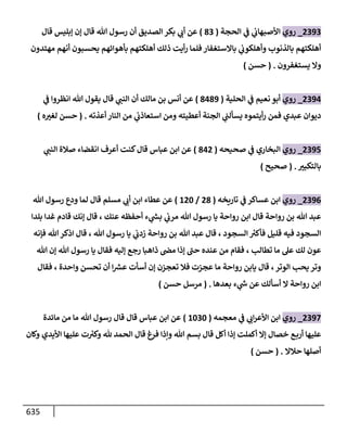 الكامل في أحاديث ذِكر الله وما ورد في فضله والأمر به والإكثار منه وأحاديث الأدعية والأذكار وما ورد في ألفاظها وفضائلها وأورادها / 6000 حديث