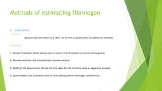Clinical Laboratory Technology - Estimation of Fibrinogen | PDF