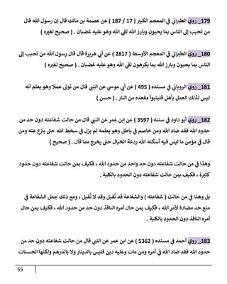 55
179
_
‫روي‬
‫إلكبت‬ ‫إلمعجم‬ ‫ي‬
‫ػ‬ ‫ي‬
‫إب‬‫إلطت‬
(
17
/
187
)
‫قال‬ ‫هللا‬ ‫رسول‬ ‫ؤن‬ ‫قال‬ ‫مالك‬ ‫بن‬ ‫عصمة‬ ‫عن‬
‫غضبان‬ ‫عليه‬‫وهو‬ ‫هللا‬ ‫ي‬
‫لؼ‬ ‫هللا‬‫وبارز‬ ‫يحبون‬ ‫بما‬ ‫إلناس‬ ‫ؤل‬ ‫تحبب‬ ‫من‬
.
(
‫ه‬‫لغت‬ ‫صحيح‬
)
180
_
‫روي‬
‫إألوسط‬ ‫إلمعجم‬ ‫ي‬
‫ػ‬ ‫ي‬
‫إب‬‫إلطت‬
(
2817
)
‫ؤل‬ ‫تحبب‬ ‫من‬ ‫هللا‬ ‫رسول‬ ‫قال‬ ‫قال‬ ‫هريرة‬ ‫ي‬
‫أب‬ ‫عن‬
‫غضبان‬ ‫عليه‬‫وهو‬ ‫هللا‬ ‫ي‬
‫لؼ‬ ‫يكرهون‬ ‫بما‬ ‫هللا‬ ‫وبارز‬ ‫يحبون‬ ‫بما‬ ‫إلناس‬
.
(
‫ه‬‫لغت‬ ‫صحيح‬
)
181
_
‫روي‬
‫مسنده‬ ‫ي‬
‫ػ‬ ‫ي‬
‫إلروياب‬
(
495
)
‫قال‬ ‫ي‬
‫إلنن‬ ‫عن‬ ‫ي‬
‫موش‬ ‫ي‬
‫أب‬ ‫عن‬
‫أنه‬ ‫يعلم‬ ‫وهو‬ ‫عمال‬ ‫تول‬ ‫من‬
‫إلنار‬ ‫من‬ ‫مقعده‬ ‫فليتبوأ‬ ‫بأهل‬ ‫إلعمل‬ ‫لذلك‬ ‫ليس‬
.
(
‫حسن‬
)
182
_
‫روي‬
‫سننه‬ ‫ي‬
‫ػ‬ ‫دإود‬ ‫أبو‬
(
3597
)
‫قال‬ ‫ي‬
‫إلنن‬ ‫عن‬‫عمر‬ ‫إبن‬ ‫عن‬
‫من‬ ‫حد‬ ‫دون‬ ‫شفاعته‬ ‫حالت‬ ‫من‬
‫ومن‬ ‫عنه‬ ‫ع‬
‫يت‬ ‫حن‬ ‫هللا‬ ‫سخط‬ ‫ي‬
‫ػ‬ ‫يزل‬ ‫لم‬ ‫يعلمه‬ ‫وهو‬ ‫باطل‬ ‫ي‬
‫ػ‬ ‫خاصم‬ ‫ومن‬ ‫هللا‬ ‫ضاد‬ ‫فقد‬ ‫هللا‬ ‫حدود‬
‫قال‬ ‫مما‬ ‫يخرج‬ ‫حن‬ ‫إلخبال‬ ‫ردغة‬ ‫هللا‬ ‫أسكنه‬ ‫فيه‬ ‫ليس‬ ‫ما‬ ‫مؤمن‬ ‫ي‬
‫ػ‬ ‫قال‬
.
(
‫صحيح‬
)
‫حدود‬ ‫دون‬ ‫شفاعته‬ ‫حالت‬ ‫بمن‬ ‫فكيف‬ ، ‫هللا‬ ‫حدود‬ ‫من‬ ‫وإحد‬ ‫حد‬ ‫دون‬ ‫شفاعته‬ ‫حالت‬ ‫من‬ ‫ي‬
‫ػ‬ ‫وهذإ‬
‫بالكلية‬ ‫إلحدود‬ ‫دون‬ ‫شفاعته‬ ‫حالت‬ ‫بمن‬ ‫فكيف‬ ، ‫ة‬‫كثت‬
.
‫حالت‬ ‫من‬ ‫ي‬
‫ػ‬ ‫وهذإ‬ ‫بل‬
(
‫شفاعته‬
)
‫ي‬
‫ػ‬ ‫إلشفاعة‬ ‫جعل‬ ‫ذلك‬ ‫ومع‬ ، ‫قبل‬
ُ
‫ت‬ ‫إل‬ ‫وقد‬ ‫قبل‬
ُ
‫ت‬ ‫قد‬ ‫وإلشفاعة‬
‫حال‬ ‫بمن‬ ‫فكيف‬ ، ‫هللا‬ ‫حدود‬ ‫من‬ ‫حد‬ ‫دون‬ ‫إلنافذ‬ ‫أمره‬ ‫حال‬ ‫بمن‬ ‫فكيف‬ ، ‫هللا‬‫ألمر‬ ‫مضادة‬ ‫حد‬ ‫منع‬
‫بالكلية‬ ‫إلحدود‬ ‫دون‬ ‫إلنافذ‬ ‫أمره‬
.
183
_
‫روي‬
‫مسنده‬ ‫ي‬
‫ػ‬ ‫أحمد‬
(
5362
)
‫قال‬ ‫ي‬
‫إلنن‬ ‫عن‬‫عمر‬ ‫إبن‬ ‫عن‬
‫من‬ ‫حد‬ ‫دون‬ ‫شفاعته‬ ‫حالت‬ ‫من‬
‫إلحسنات‬ ‫ولكنها‬ ‫بالدرهم‬ ‫وإل‬‫بالدينار‬ ‫فليس‬ ‫دين‬ ‫وعليه‬ ‫مات‬ ‫ومن‬ ‫أمره‬ ‫ي‬
‫ػ‬ ‫هللا‬ ‫ضاد‬ ‫فقد‬ ‫هللا‬ ‫حدود‬
 