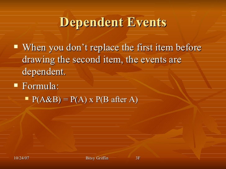 probability independent dependent events