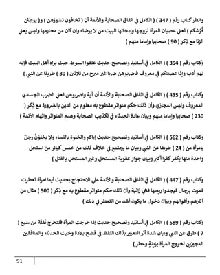 91
‫كتإب‬‫وإنظر‬
‫رقم‬
(
347
( )
‫أن‬ ‫وإألئمة‬ ‫إلصحإبة‬ ‫إتفإق‬ ‫ي‬
‫ػ‬ ‫إلكإمل‬
(
‫نشوزهن‬ ‫تخإفون‬
)
‫و‬
(
‫ئ‬
‫ي‬ ِ
‫يوط‬
‫شكم‬ ُ
‫ر‬
ُ
‫ف‬
)
‫ي‬
‫يعب‬ ‫وليس‬ ‫محإرمهإ‬ ‫من‬ ‫كإن‬‫وإن‬ ‫يرضإه‬ ‫إل‬ ‫من‬ ‫إلبيت‬ ‫وإدخإلهإ‬ ‫لزوجهإ‬ ‫أة‬‫ر‬‫إلم‬ ‫عصيإن‬ ‫ي‬
‫تعب‬
‫كر‬ِ
‫ذ‬ ‫مع‬ ‫إلزنإ‬
(
90
)
‫منهم‬ ‫وإمإمإ‬ ‫صحإبيإ‬
)
‫رقم‬ ‫وكتإب‬
(
394
( )
‫فؤنه‬ ‫إلبيت‬ ‫أهل‬ ‫إه‬‫ر‬‫ي‬ ‫حيث‬ ‫إلسوط‬ ‫علقوإ‬ ‫حديث‬ ‫وتصحيح‬ ‫أسإنيد‬ ‫ي‬
‫ػ‬ ‫إلكإمل‬
‫ثةلثي‬ ‫من‬ ‫ح‬‫مت‬ ‫غت‬ ‫بإ‬‫ض‬ ‫بوهن‬‫فإض‬ ‫معروف‬ ‫ي‬
‫ػ‬ ‫عصينكم‬ ‫وإذإ‬ ‫أدب‬ ‫لهم‬
(
30
)
‫طريقإ‬
‫ي‬
‫إلنب‬ ‫عن‬
)
‫رقم‬ ‫وكتإب‬
(
435
)
(
‫إلجسدي‬ ‫ب‬‫إلرص‬ ‫ي‬
‫تعب‬ ‫بوهن‬‫وإض‬ ‫آية‬ ‫أن‬ ‫وإألئمة‬ ‫إلصحإبة‬ ‫إتفإق‬ ‫ي‬
‫ػ‬ ‫إلكإمل‬
‫كر‬ِ
‫ذ‬ ‫مع‬ ‫ورة‬‫بإلرص‬ ‫إلدين‬ ‫من‬ ‫معلوم‬ ‫به‬ ‫مقطوع‬ ‫متوإتر‬ ‫حكم‬ ‫ذلك‬ ‫وأن‬ ‫إلمجإزي‬ ‫وليس‬ ‫إلمعروف‬
(
230
)
‫إألئمة‬ ‫وإتهإم‬‫إلمتوإتر‬ ‫وهدم‬ ‫إلصحإبة‬ ‫تكذيب‬ ‫ي‬
‫ػ‬ ‫إلحدثإء‬ ‫عإدة‬ ‫وبيإن‬ ‫منهم‬ ‫وإمإمإ‬ ‫صحإبيإ‬
)
‫وكتإب‬
‫رقم‬
(
562
)
(
ٌ‫رجل‬
َّ
‫ن‬ َ
‫يخلو‬ ‫وإل‬ ‫بإلنسإء‬ ‫وإلخلوة‬ ‫ؤيإكم‬ ‫حديث‬ ‫وتصحيح‬ ‫أسإنيد‬ ‫ي‬
‫ػ‬ ‫إلكإمل‬
‫من‬ ‫أة‬‫ر‬‫بإم‬
(
24
)
‫إستحل‬ ‫من‬ ‫كبإئر‬‫خمس‬ ‫من‬ ‫ذلك‬ ‫خةلف‬ ‫ي‬
‫ػ‬ ‫يجتمع‬ ‫مإ‬ ‫وبيإن‬ ‫ي‬
‫إلنب‬ ‫عن‬ ‫طريقإ‬
‫بإلقتل‬ ‫إلمستحل‬ ‫وغت‬ ‫إلمستحل‬ ‫عقوبة‬‫جوإز‬ ‫وبيإن‬‫أكت‬ ‫إ‬‫ر‬‫كف‬‫يكفر‬ ‫منهإ‬ ‫وإحدة‬
)
‫رقم‬ ‫وكتإب‬
(
447
)
(
‫تعطرت‬ ‫أة‬‫ر‬‫إم‬ ‫أيمإ‬ ‫بحديث‬ ‫إإلحتجإج‬ ‫ي‬
‫عل‬ ‫وإألئمة‬ ‫إلصحإبة‬ ‫إتفإق‬ ‫ي‬
‫ػ‬ ‫إلكإمل‬
‫كر‬ِ
‫ذ‬ ‫مع‬ ‫به‬ ‫مقطوع‬ ‫متوإتر‬ ‫حكم‬ ‫ذلك‬ ‫وأن‬ ‫إنية‬‫ز‬ ‫ي‬
‫فه‬ ‫ريحهإ‬ ‫فيجدوإ‬ ‫برجإل‬ ‫فمرت‬
(
500
)
‫من‬ ‫مثإل‬
‫ذلك‬ ‫ي‬
‫ػ‬ ‫إلتعطر‬ ‫من‬ ‫أشد‬ ‫يكون‬ ‫مإ‬ ‫دخول‬ ‫وبيإن‬ ‫وأقوإلهم‬ ‫آثإرهم‬
)
‫رقم‬ ‫وكتإب‬
(
589
)
(
‫سبع‬ ‫من‬ ‫ة‬
َ
‫ل‬ ِ
‫ف‬
َ
‫ت‬ ‫فلتخرج‬ ‫أة‬‫ر‬‫إلم‬ ‫خرجت‬ ‫ؤذإ‬ ‫حديث‬ ‫وتصحيح‬ ‫أسإنيد‬ ‫ي‬
‫ػ‬ ‫إلكإمل‬
(
7
)
‫وإلمنإفقي‬ ‫إلحدثإء‬ ‫وخبث‬ ‫بةلدة‬ ‫فضح‬ ‫ي‬
‫ػ‬ ‫إللفظ‬ ‫بذلك‬ ‫إلتعبت‬ ‫أثر‬ ‫شدة‬ ‫وبيإن‬ ‫ي‬
‫إلنب‬ ‫عن‬ ‫طرق‬
‫وعطر‬ ٍ
‫بزينة‬ ‫أة‬‫ر‬‫إلم‬ ‫لخروج‬ ‫ين‬‫إلمجت‬
)
 