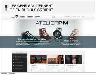 LES GENS SOUTIENNENT
CE EN QUOI ILS CROIENT
43
mercredi 12 juin 13
 