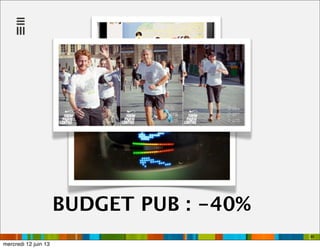 46
BUDGET PUB : -40%
mercredi 12 juin 13
 