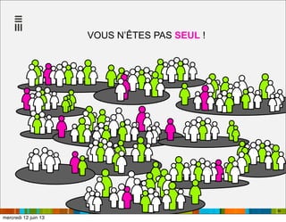 58
VOUS N’ÊTES PAS SEUL !
mercredi 12 juin 13
 