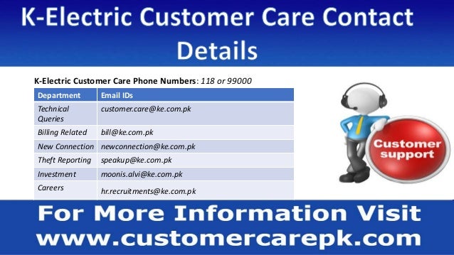 K-Electric Customer Care Number, Office Address, Email ID