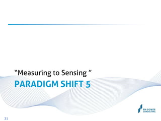 PARADIGM SHIFT 5
“Measuring to Sensing ”
21
 