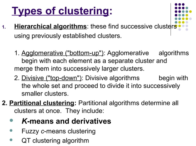 K mean-clustering algorithm | PPT