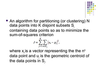 K mean-clustering algorithm