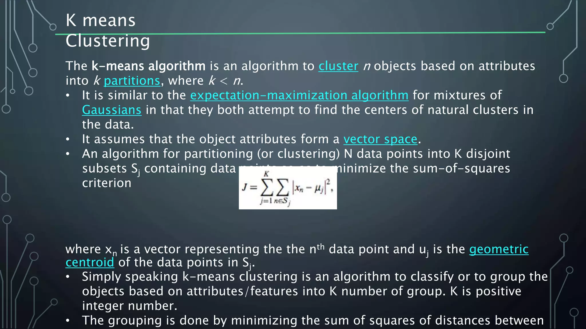 K means clustering | PPTX