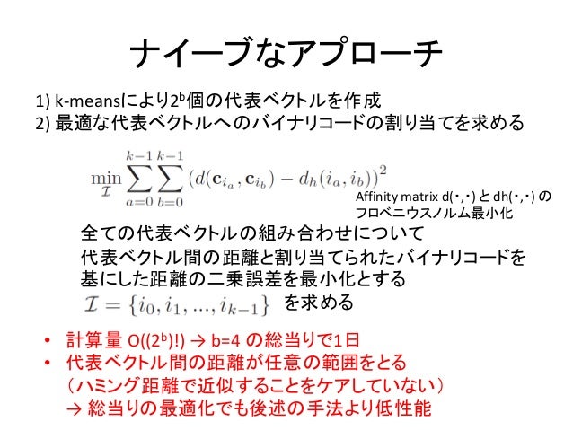 K-means hashing (CVPRu002713) とハッシング周り