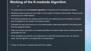 k-medoids in data mining (clustering methods , clustering tree) | PPTX