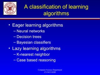 k Nearest Neighbor | PPT