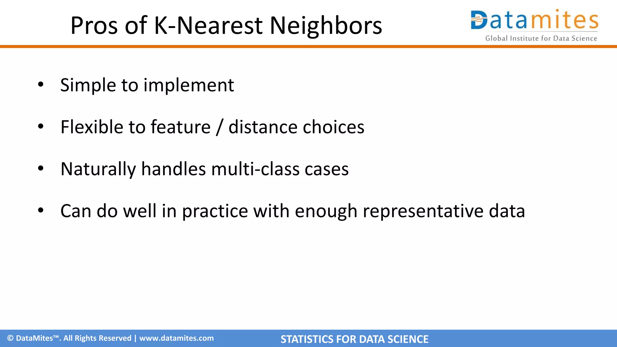 K Nearest Neighbor V1.0 Supervised Machine Learning Algorithm | PPTX