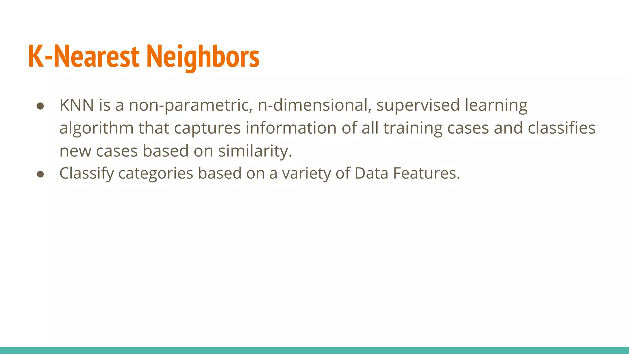 K- Nearest Neighbors | PPT