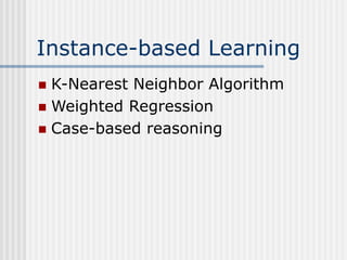 k nearest neighbour Machine Learning AI. | PPT