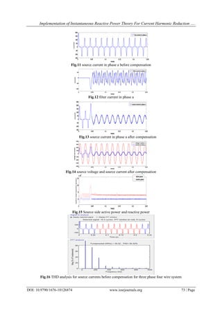 Implementation of Instantaneous Reactive Power Theory for Current ...
