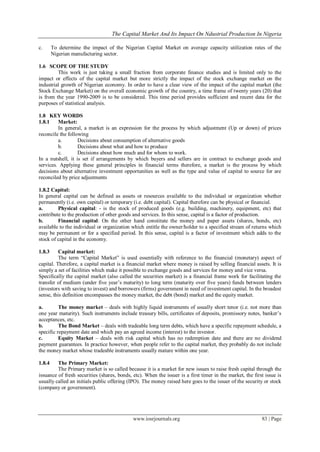 The Capital Market and Its Impact on Ndustrial Production in Nigeria | PDF