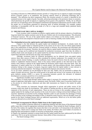 The Capital Market and Its Impact on Ndustrial Production in Nigeria | PDF