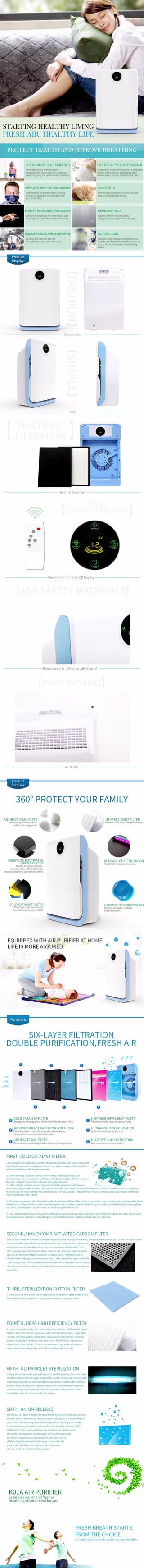 Room air purifier Small Air purifier Plasma help air purifier ionizer uv lamp 