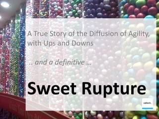 A True Story of the Diffusion of Agility,
                                 with Ups and Downs

                                 .. and a definitive …
laurent.sarrazin@simplexeo.com




                                 Sweet Rupture
 