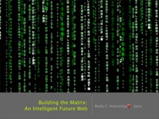 Building the Matrix:
                             Molly E. Holzschlag , pera
An Intelligent Future Web
 