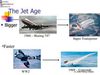 The Jet Age Bigger Faster WW2 1969 – Concorde 1968 – Boeing 747 Super Transporter 