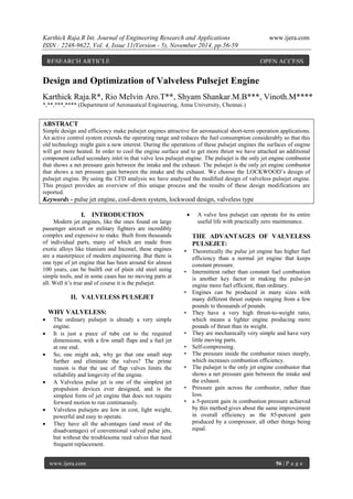 Design and Optimization of Valveless Pulsejet Engine | PDF