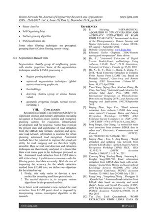 Automatic Road Extraction from Airborne LiDAR : A Review | PDF