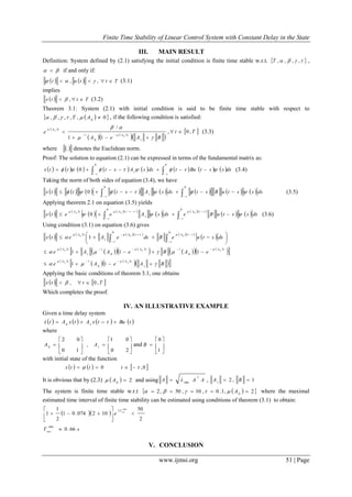 Finite Time Stability of Linear Control System with Constant Delay in ...
