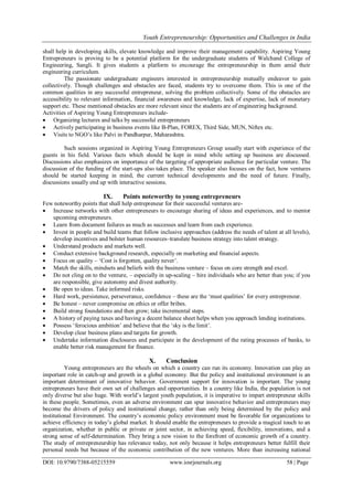 Youth Entrepreneurship: Opportunities and Challenges in India | PDF