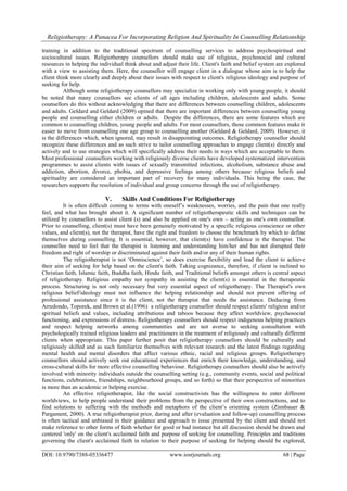Religiotherapy: A Panacea for Incorporating Religion and Spirituality ...