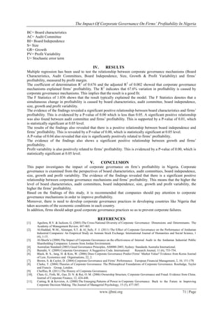The Impact of Corporate Governance on Firms’ Profitability in Nigeria | PDF
