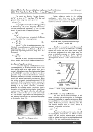 Cavitation Effects in Centrifugal Pumps- A Review | PDF