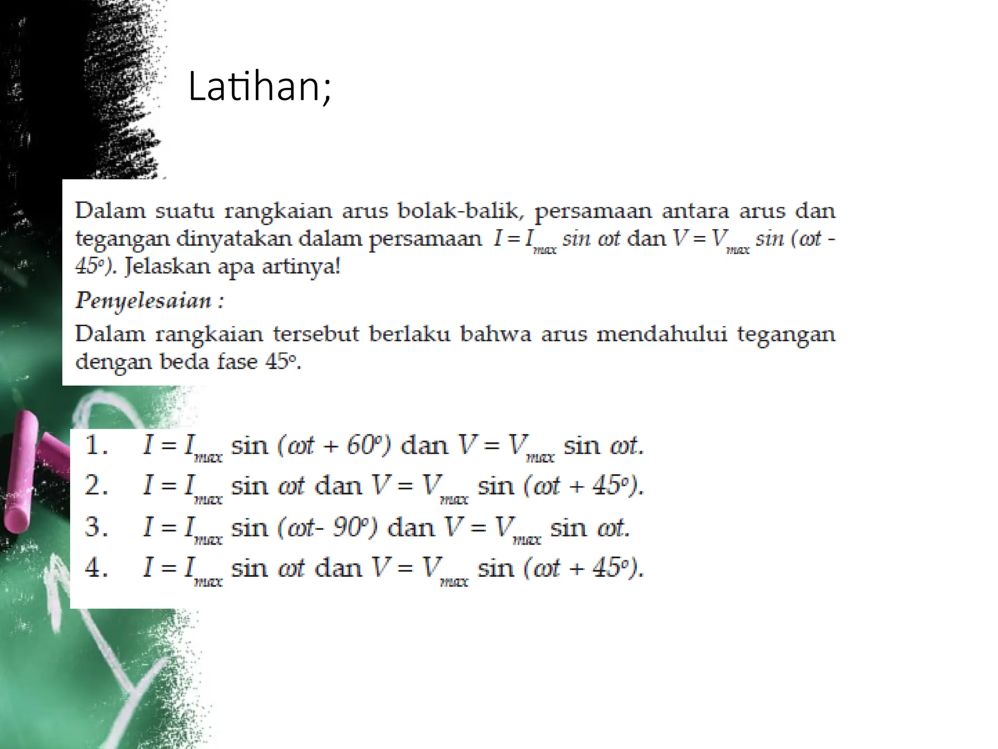 Latihan;
 