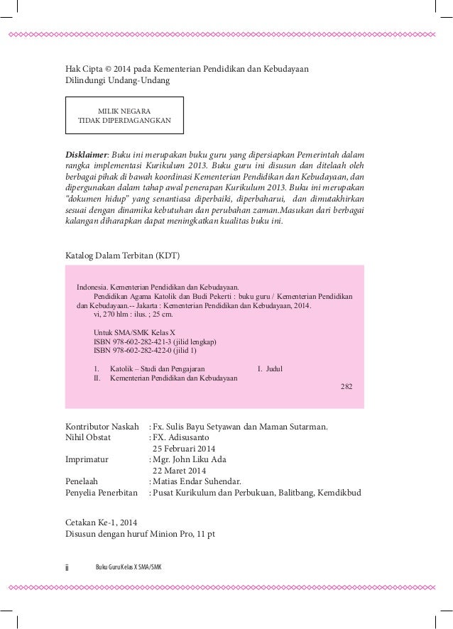 Buku Guru Agama Katolik Sma Kelas X Kurikulum 2013 Blogerkupang Com