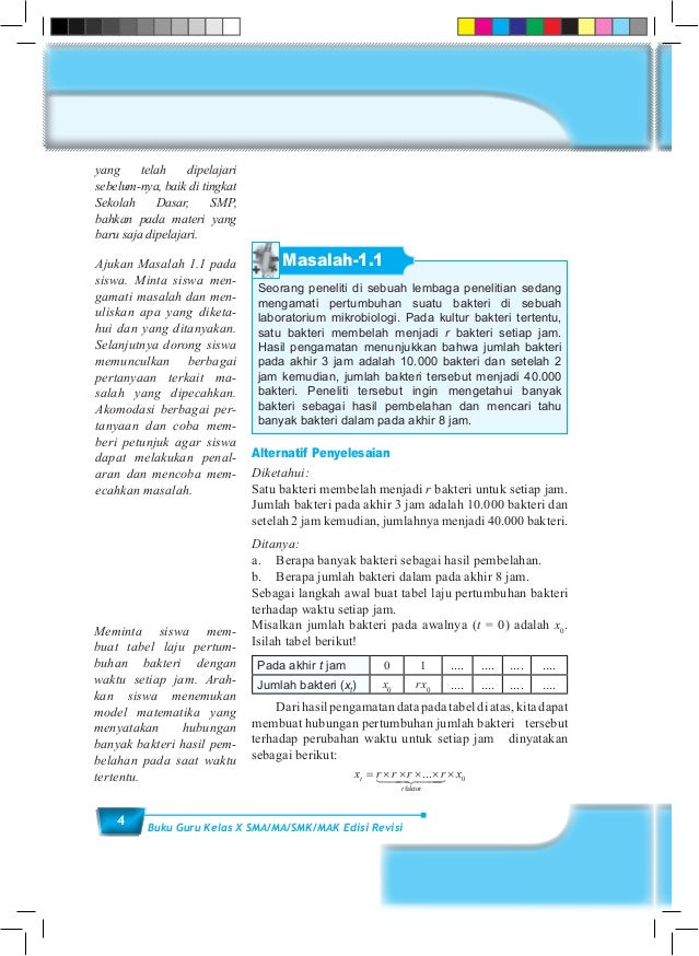Buku Guru Matematika Sma Kelas X Kurikulum 2013 Blogerkupang Com