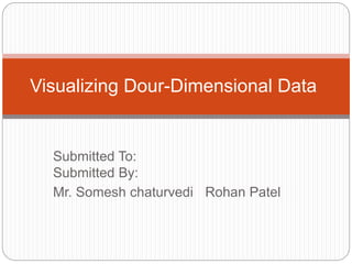 Submitted To:
Submitted By:
Mr. Somesh chaturvedi Rohan Patel
Visualizing Dour-Dimensional Data
 