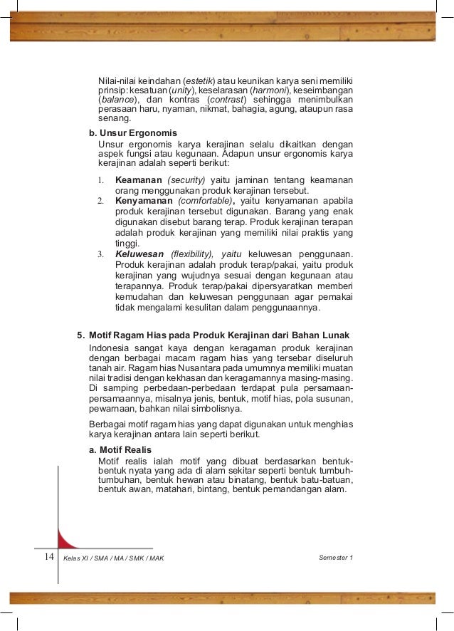 Buku Siswa prakarya dan Kewirausahaan kelas XI semester 1 